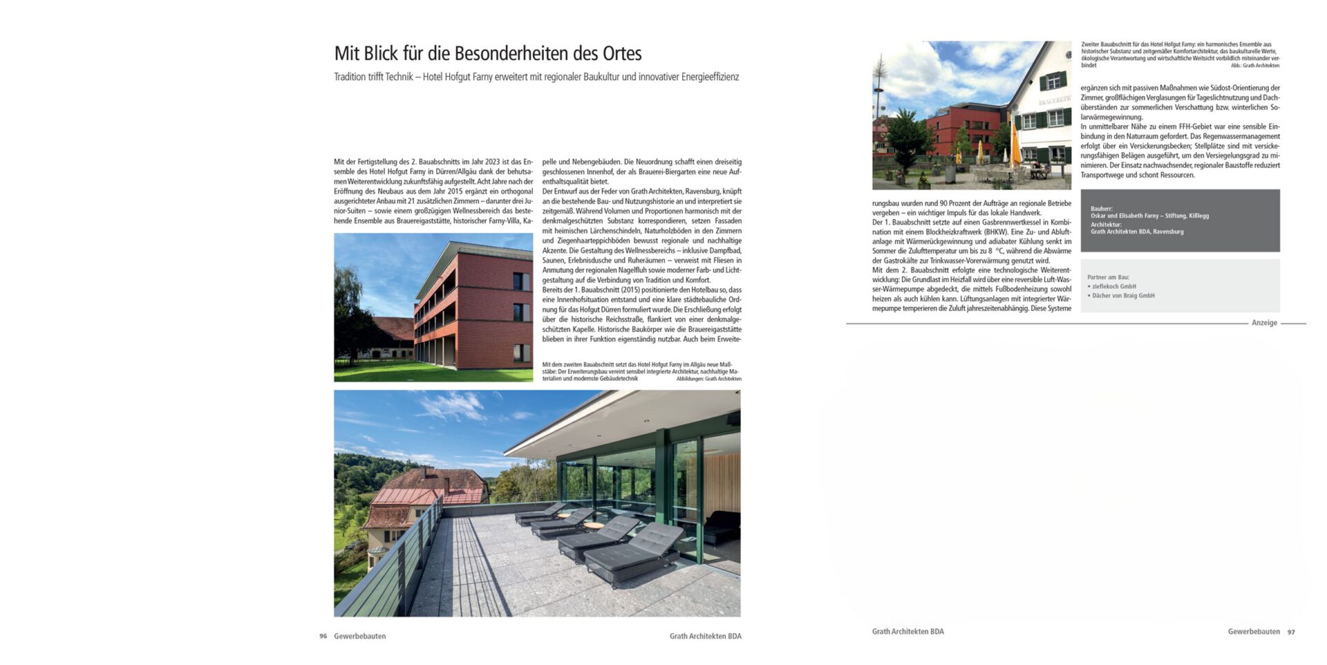 Veröffentlichung des Projektes „Erweiterung Hotel Farny“